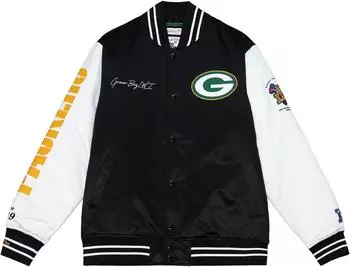 Mitchell & Ness NFL Team Origins Satin Jacket Green Bay Packers/white (94581636) black