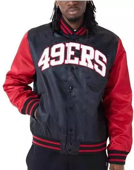 New Era Varsity Satin Bomber Jacket San Francisco 49ers (60435388) black