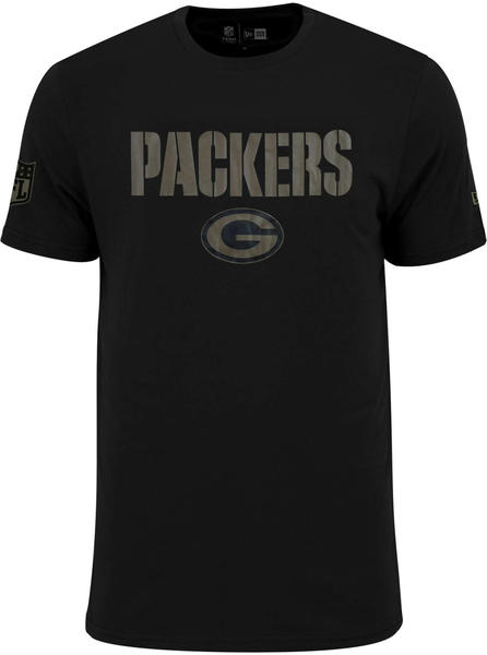 New Era Camo Wordmark T-Shirt Green Bay Packers black