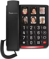 Amplicomms BigTel 40 Schnurgebundenes Seniorentelefon Foto-Tasten, f&uuml;r H&ouml;rger&auml;te