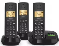 Gigaset PURE 100 AM Trio schwarz Schnurlostelefon mit AB Int.Ware (L36852-H3125-R111)