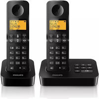 Philips Festnetztelefon D2652B/01 Dual - Haustelefon mit Anrufbeantworter -