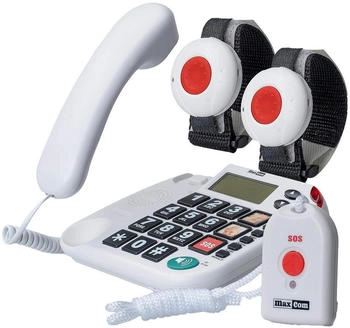 Maxcom KXT SOS 481 mit 2 Notrufarmb&auml;ndern und Umh&auml;ngesender