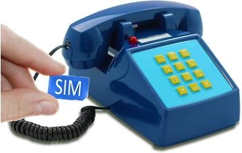 Opis PushMeFon dunkelblau mit SIM-Karte