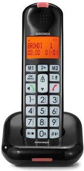 Brondi Bravo Moon Schwarz Nero BRAVO MOON CORDLESS SENIOR TASTI GRANDI