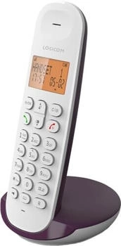 Logicom ILOA 150 Schnurloses Festnetztelefon ohne Anrufbeantworter Solo analoge und dect-Telefone Aubergine