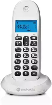 Motorola C1001CB+ Black Anrufsperre Freisprecheinrichtung Display mit Hintergrundbeleuchtung, Telefon, Weiss