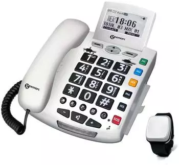 Geemarc SERENITIES 100 Seniorentelefon 40dB SOS-Armband Sturzerkennung, weiß (PACK_SEREN100_WH_VDE)