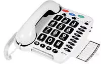 Geemarc CL100V2_WH_IF, Geemarc CL100 Schnurgebundenes Telefon mit grossen Tasten -