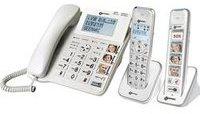 Geemarc Schnurgebundenes Seniorentelefon Pack SENIOR 295 Anrufbeantworter, Foto-Tasten, inkl. Mobilt