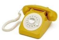 GPO Telefon im 70er Jahre Design gelb