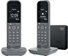Gigaset Telefon CL390A Duo, Satellite Grey, schnurlos, mit Anrufbeantworter