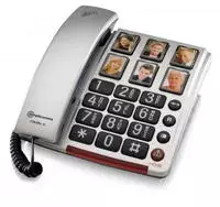 amplicomms BIGTel 40 plus, Grosstastentelefon, silber