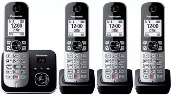 Panasonic KX-TG6864GB Schwarz/Silber Quatro