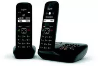 Gigaset L36852-H2836-M201, Gigaset AS690AR - Duo DECT - Zwart - Met Antwoordapparaat