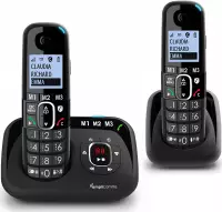 AMPLICOMMS BigTel1582 DECT-Mobilteil Freisprechen - Schwarz