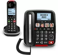 SWISSVOICE Xtra 3355 Schnurloses Telefon, gro&szlig;e Tasten-Wei&szlig;