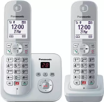 Panasonic KX-TG6862GS Silber Duo