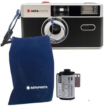 AgfaPhoto Analogue 35mm Camera Set (B/W Film) Black
