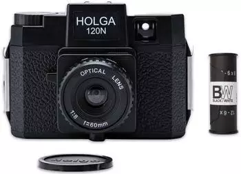 antonKUNZE 120N Set Rollfilmkamera, schwarz, inkl. S/W-Film
