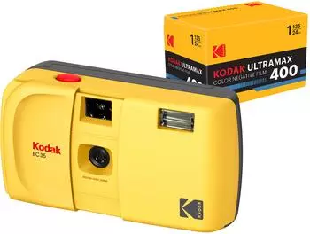 Kodak EC35 Filmkamera 35mm, wiederverwendbar, buttergelb