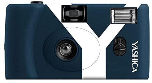 Yashica MF-1 + Film + Batterie + Trageriemen dunkelblau