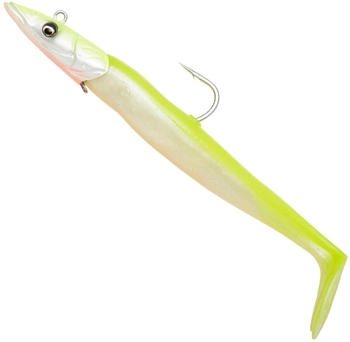 Savage Gear 23,5cm 175g Sandeel V2 Big Game - 2 Shads + 1 Jigkopf Lemon Back
