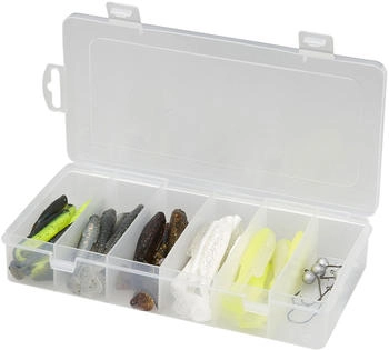 Savage Gear Fat Minnow T-Tail Kit - 30 Gummifische + 6 Jigköpfe