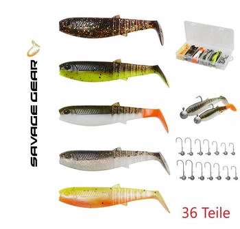 Savage Gear Cannibal Shad Kit - Gummifische mit Jigköpfen (SVS82339)