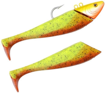 Spro Salty Beast Mega Jig 24cm 470g - 2 + 1 Jigkopf Orange / Chartreuse