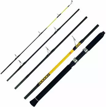 WFT Steckrute Never Crack Big Fish Wallerrute Welsrute Reiserute 5 teilig Länge 2,40m Wurfgewicht 150-700g