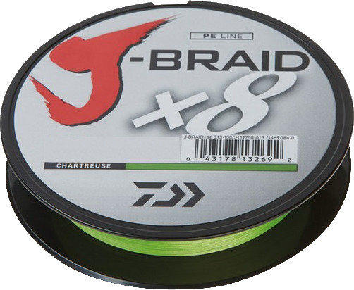 Daiwa J-Braid X8 chartreuse 150m 0,10mm