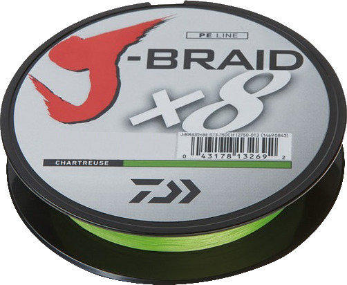 Daiwa J-Braid X8 chartreuse 300m 0,28mm