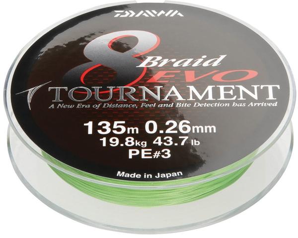 Daiwa Tournament 8 Braid EVO Chartreuse 1000 m 0,12 mm