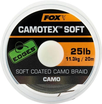 Fox Camotex Stiff Coated Camo Braid 20m - Vorfachmaterial 20lbs/9.1kg