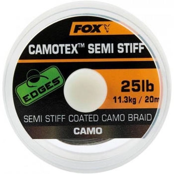 Fox Camotex Semi Stiff Coated Camo Braid Vorfachschnur 20m 35lbs/15.9kg