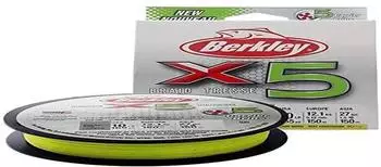 Berkley X5 Geflochtene Schnur Fluro Grün 45.6kg 150m (1486753)