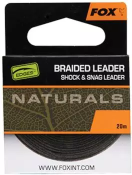 Fox Naturals Braided Leader - 20m 50lb / 22.7kg
