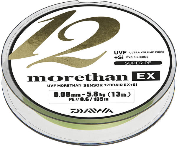 Daiwa Morethan 12 Braid Ex+Si 135 m 0,08 mm