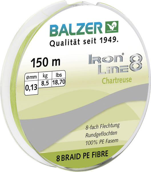 Balzer Iron Line 8 Chartreuse 150 m 0,18 mm