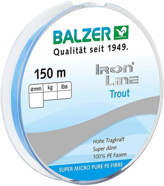 Balzer Iron Line Trout hellblau 150 m 0,06 mm