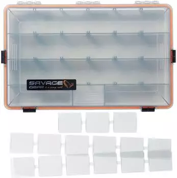 Savage Gear WP Lurebox 5B wasserdichte Köderbox, 35,5x23x5cm, Smoke