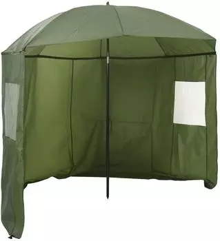 vidaXL Angel-Regenschirm 300x240cm Oxford-Polyester gelb-armee (42006688)