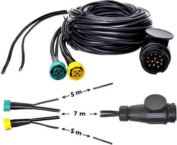 ProPlus Kabelsatz 7M mit Stecker 13-polig und 2x Steckverbinder 5-polig + 5M DC (343092)