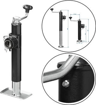 ProPlus Anh&auml;ngerst&uuml;tze mit Kurbel klappbar St&uuml;tze 1000kg 39-64 cm (341521)