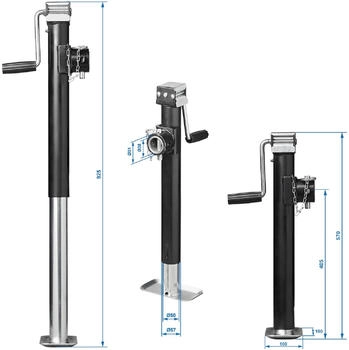 ProPlus Anhängerstütze mit Kurbel klappbar Stütze 1000kg 570-950 mm (341520V01)