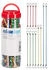 Relaxdays Spanngummi 12er Set 4 Größen Blau/Grün/Rot für Auto und Fahrrad (10023681)