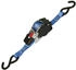 Kerbl Automatik Zurrgurt mit Aufrollfunktion 25 mm / 3 m, Zugkraft 300 / 600 kg, S-Haken, Blau (37181)