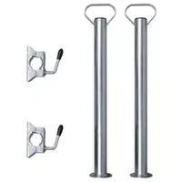 vidaXL 2 Abstellst&uuml;tzen mit 2 Klemmhaltern f&uuml;r 48 mm St&uuml;tzrad
