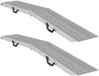 vidaXL Faltbare Rampe 200kg pro Rampe 2 Stk. Silber 200 kg pro St&uuml;ck